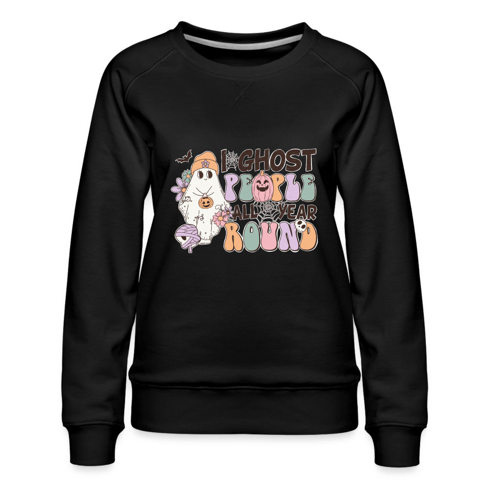 Frauen Premium Pullover i ghost People all year round - Schwarz