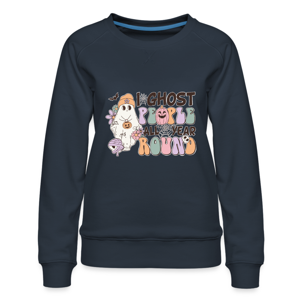 Frauen Premium Pullover i ghost People all year round - Navy