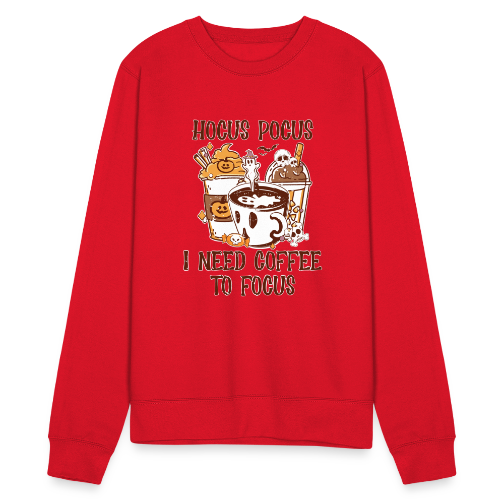 Unisex Pullover Hocus Pocus I Need Coffee to Focus - Rot