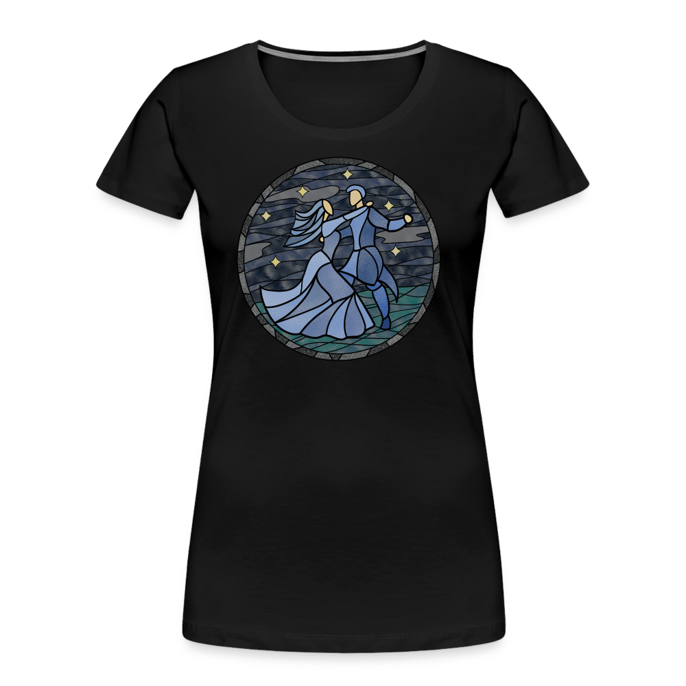Frauen Premium Bio T-Shirt Sommernachtstanz - Schwarz