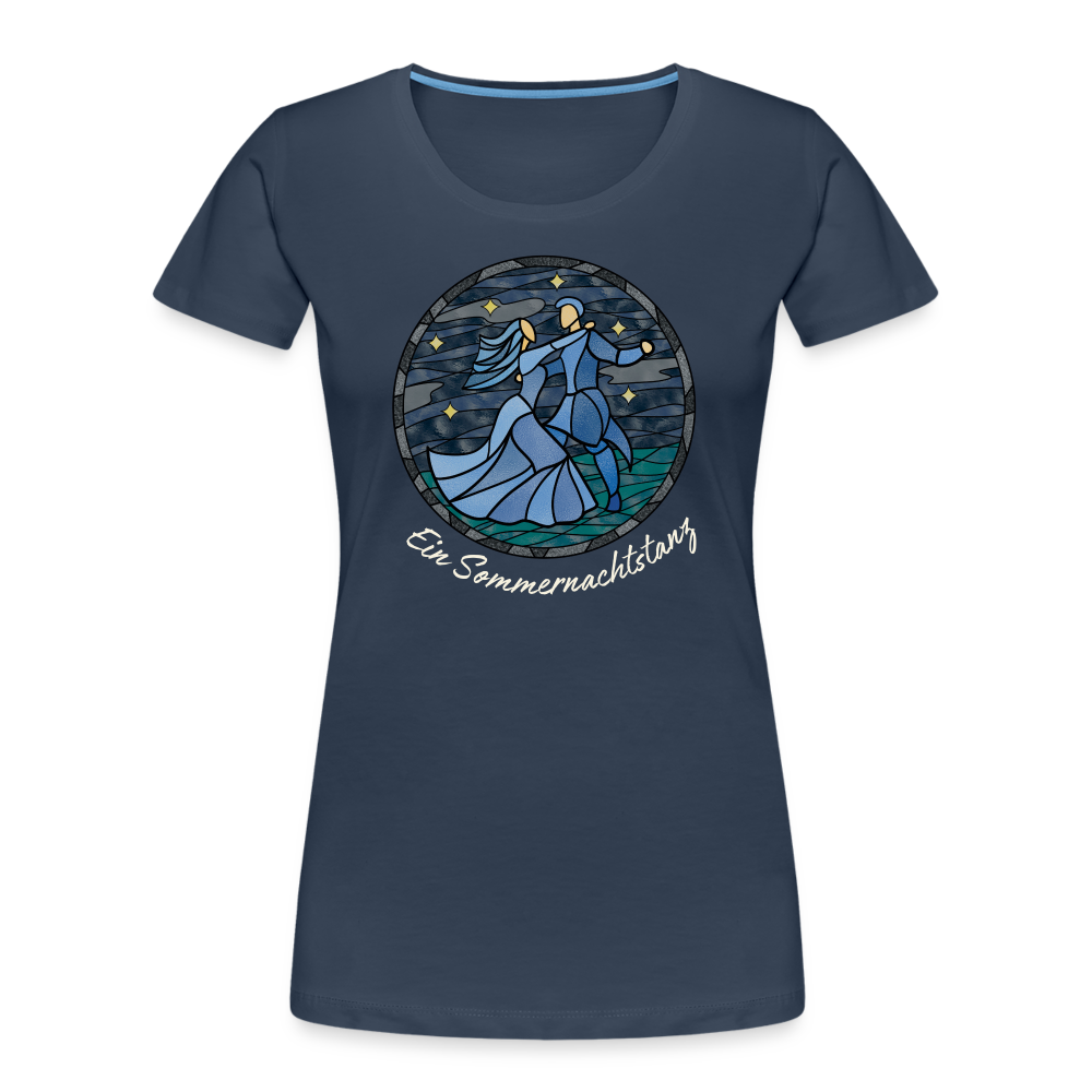 Frauen Premium Bio T-Shirt Sommernachtstanz - Navy