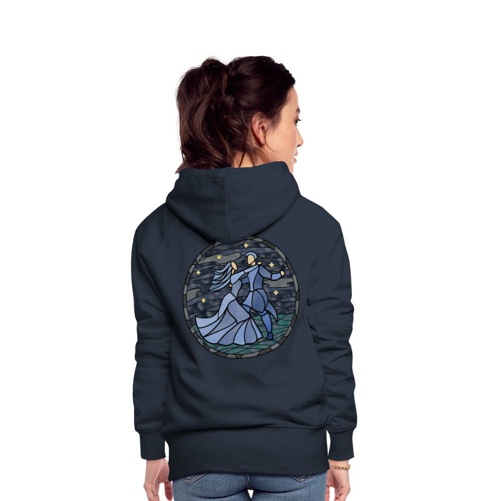 Frauen Premium Hoodie Sommernachtstanz Logo hinten groß kein Schriftzug - Navy