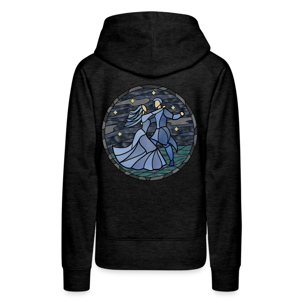 Frauen Premium Hoodie Sommernachtstanz Logo hinten groß kein Schriftzug - Anthrazit