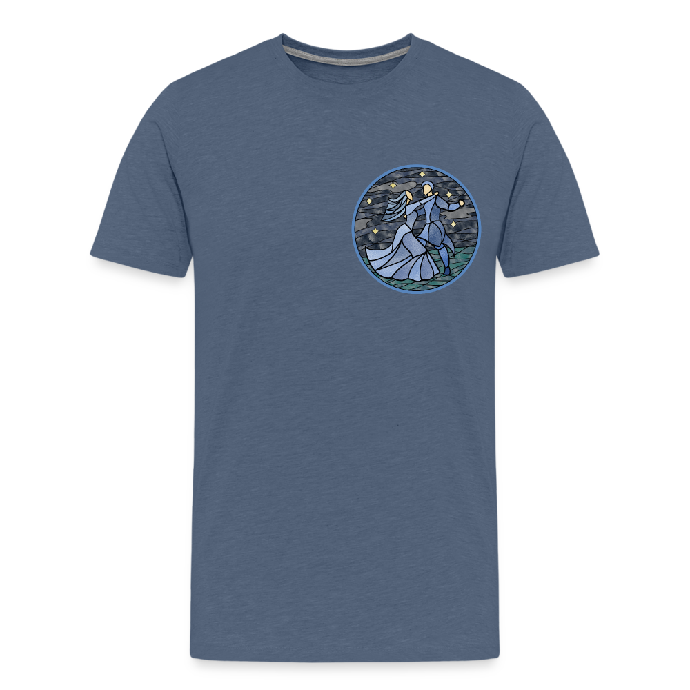 Herren Premium Bio T-Shirt Ein Sommernachtstanz - Blau meliert