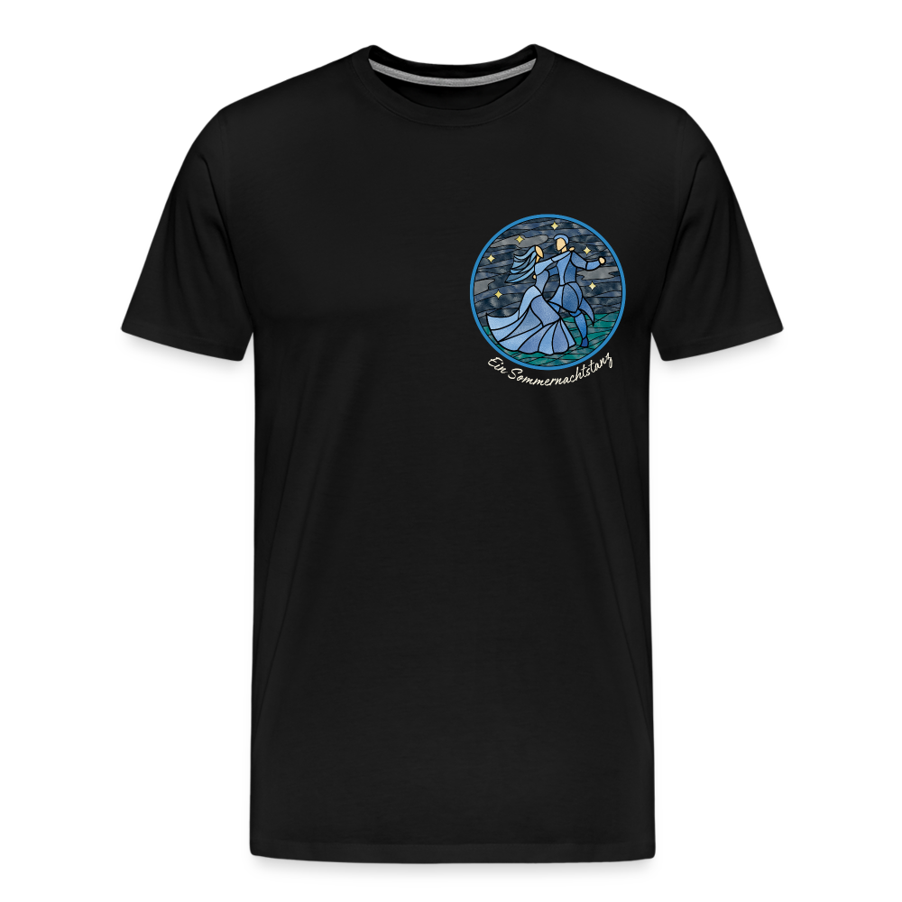 Herren Premium Bio T-Shirt Ein Sommernachtstanz - Schwarz