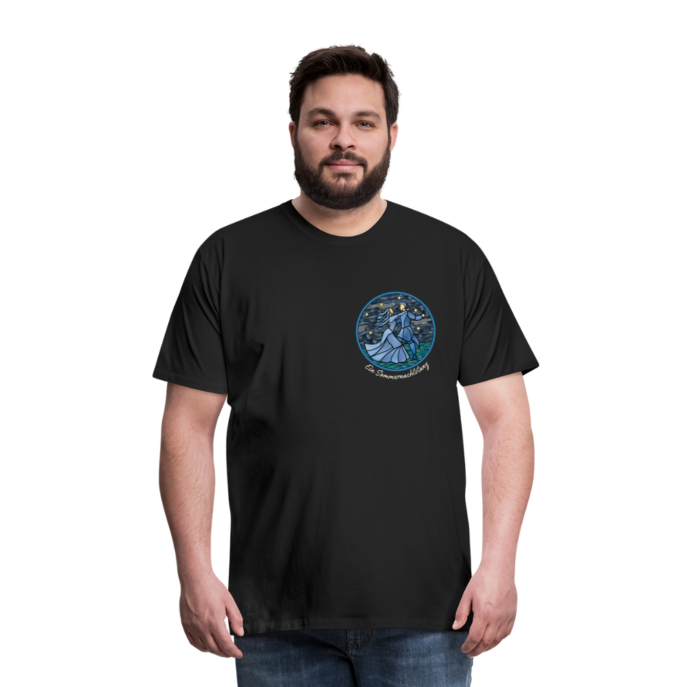 Herren Premium Bio T-Shirt Ein Sommernachtstanz - Schwarz