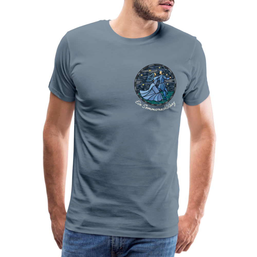 Herren Premium Bio T-Shirt Ein Sommernachtstanz - Blaugrau