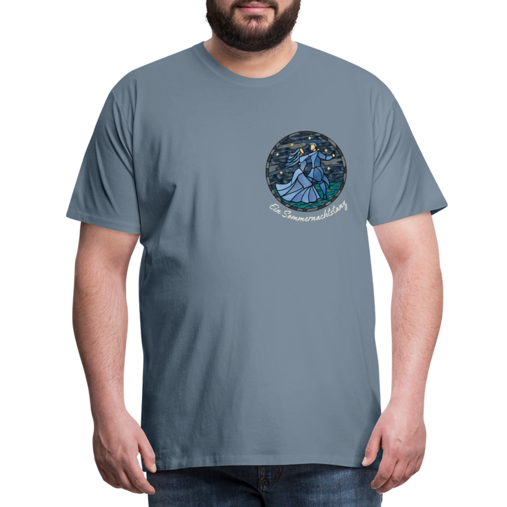 Herren Premium Bio T-Shirt Ein Sommernachtstanz - Blaugrau
