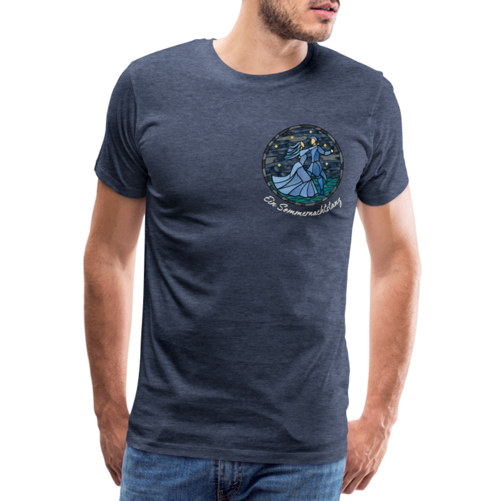 Herren Premium Bio T-Shirt Ein Sommernachtstanz - Blau meliert