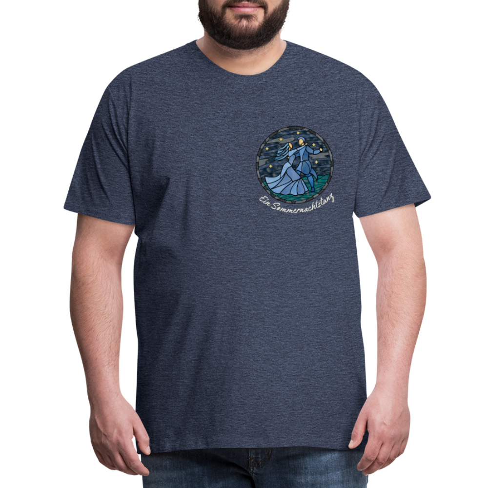 Herren Premium Bio T-Shirt Ein Sommernachtstanz - Blau meliert