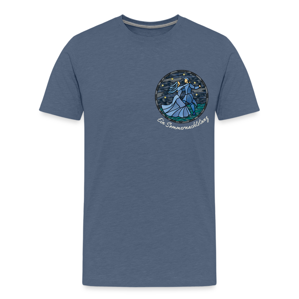 Herren Premium Bio T-Shirt Ein Sommernachtstanz - Blau meliert