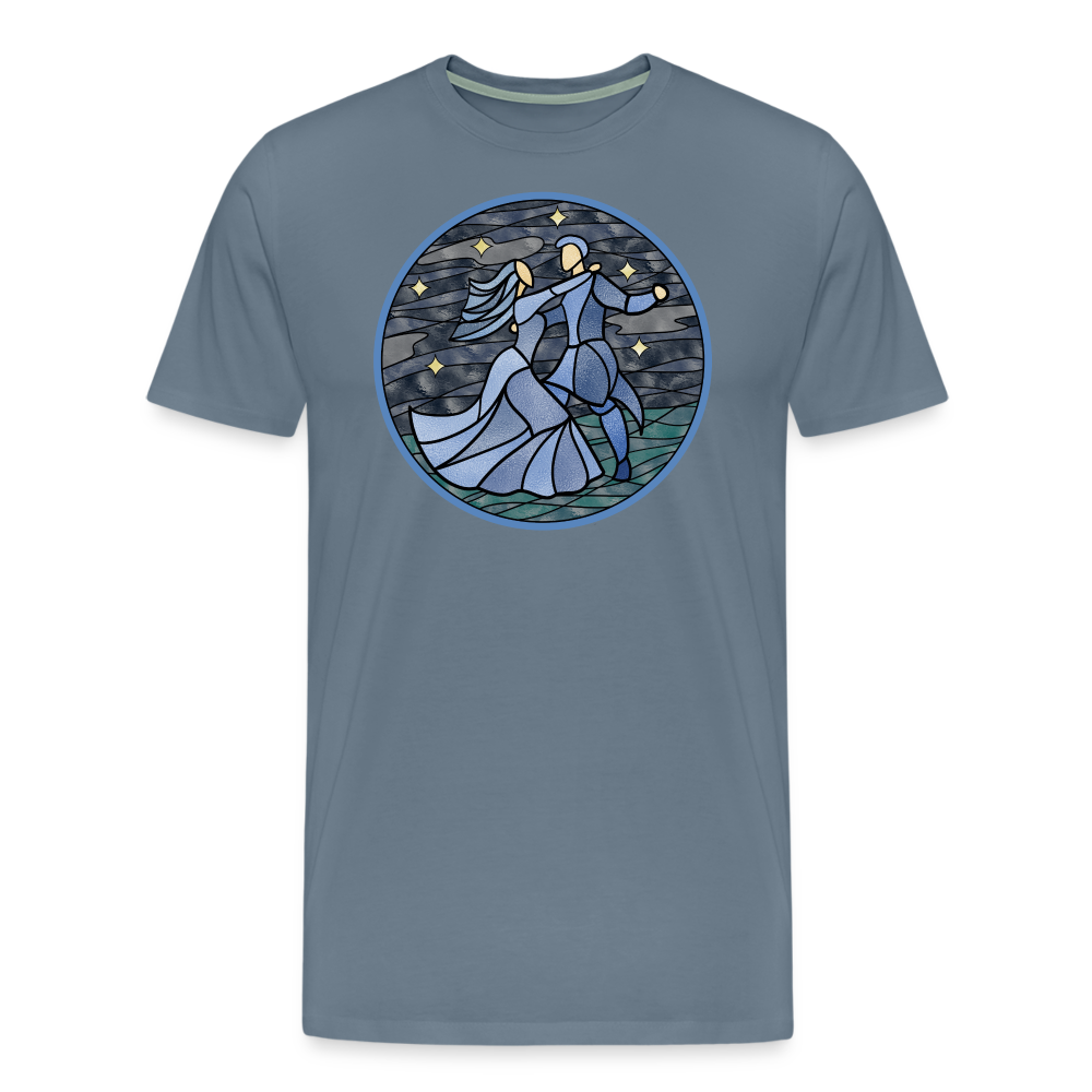 Herren Premium Bio T-Shirt Ein Sommernachtstanz - Blaugrau