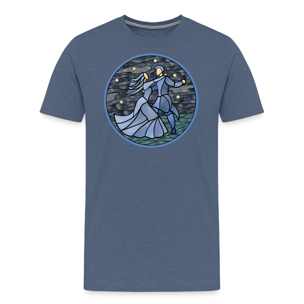Herren Premium Bio T-Shirt Ein Sommernachtstanz - Blau meliert