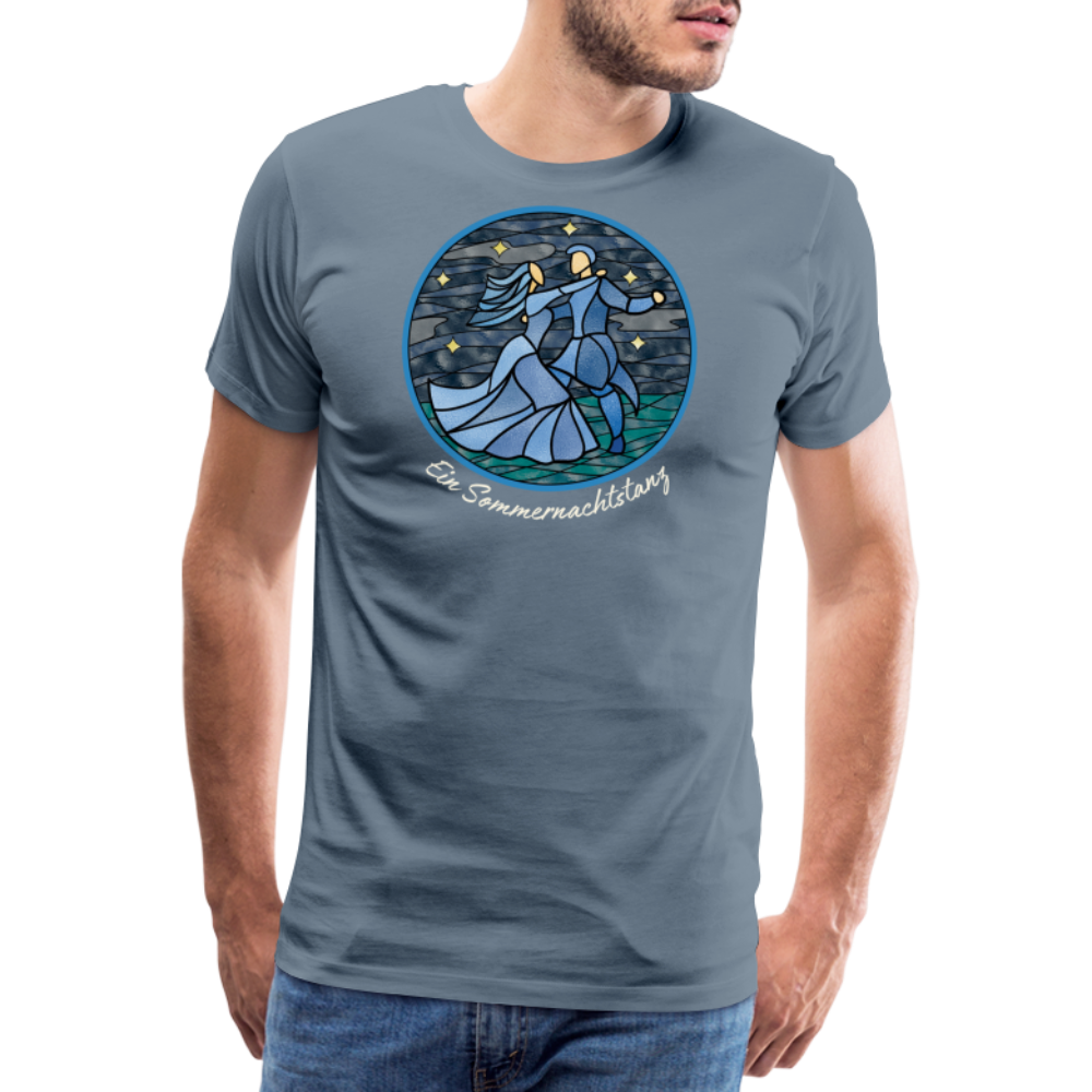Herren Premium Bio T-Shirt Ein Sommernachtstanz - Blaugrau
