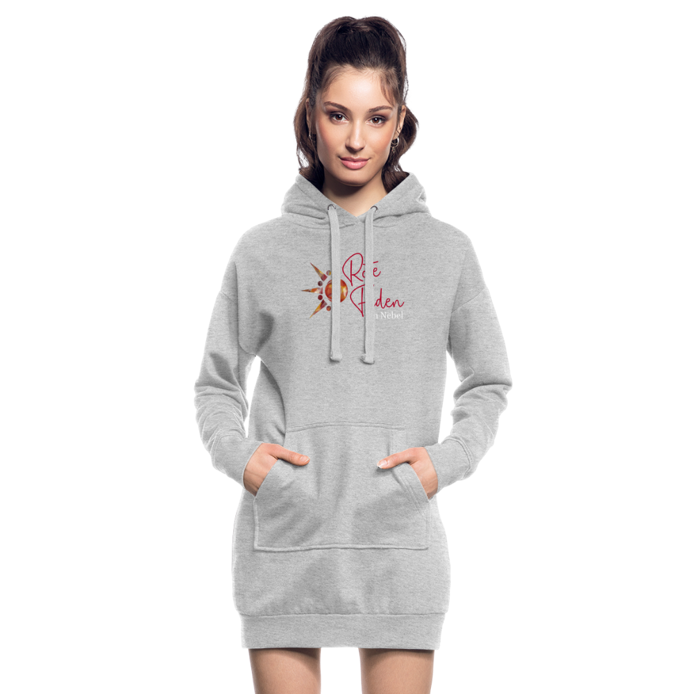 Hoodie-Kleid - Grau meliert