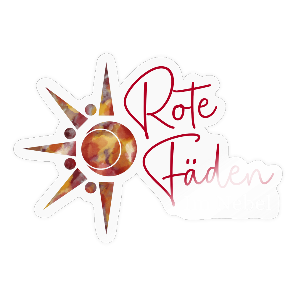Rote Fäden Im Nebel Farbig - Transparent glänzend
