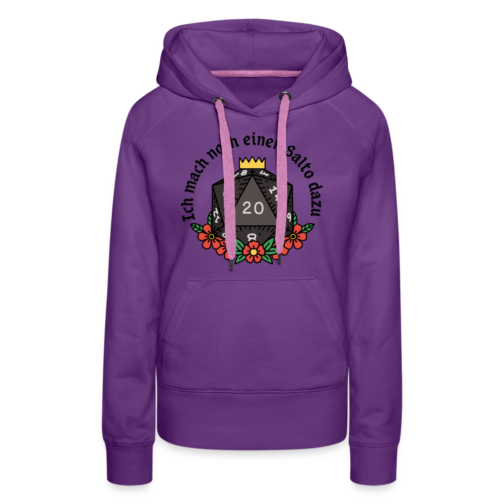 Frauen Premium Hoodie "Ich mach noch einen Salto dazu 20" - Purple