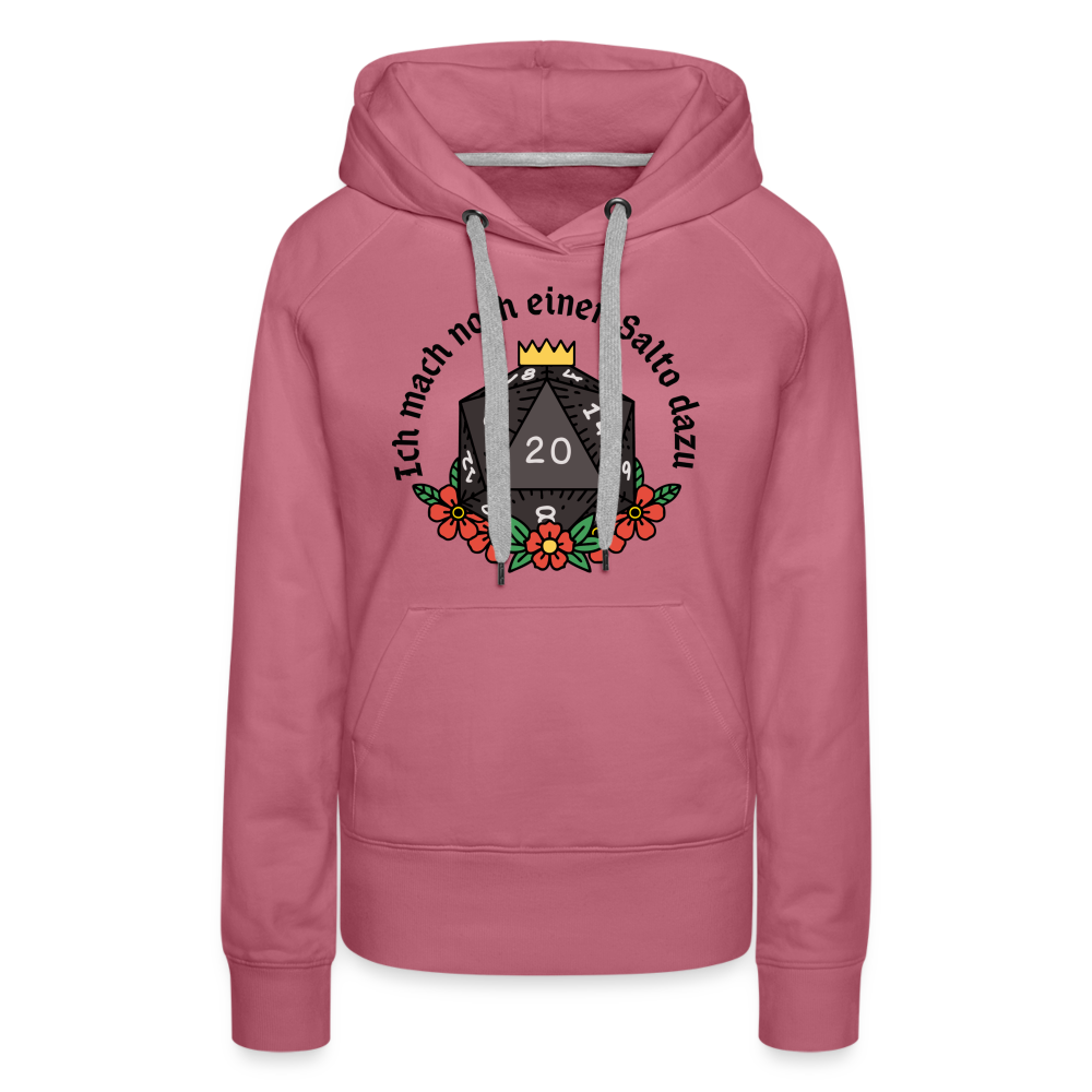 Frauen Premium Hoodie "Ich mach noch einen Salto dazu 20" - Malve
