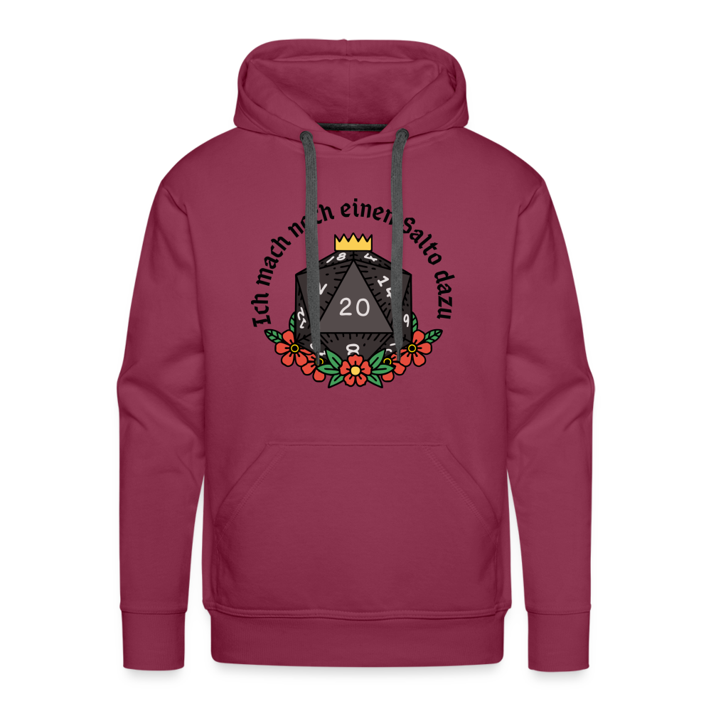 Männer Premium Hoodie "Ich mach noch einen Salto dazu 20" - Bordeaux
