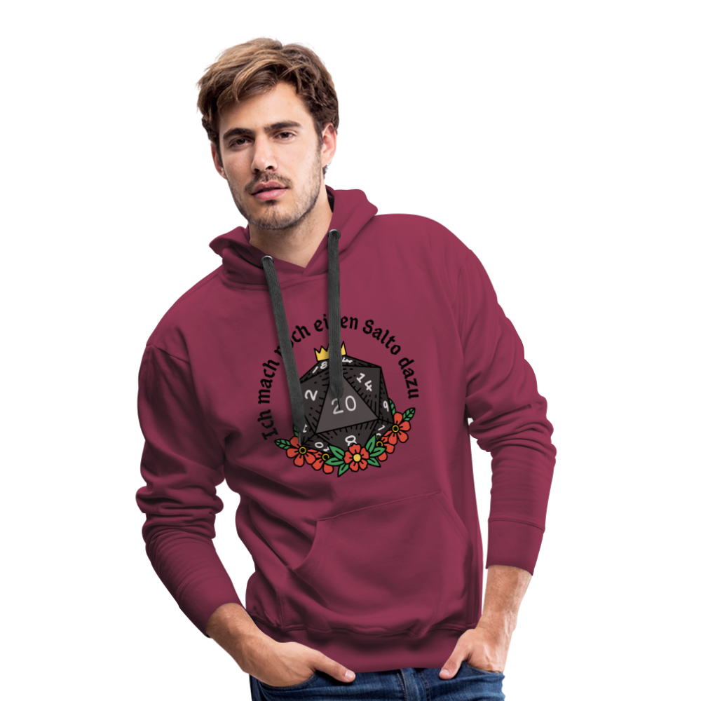 Männer Premium Hoodie "Ich mach noch einen Salto dazu 20" - Bordeaux