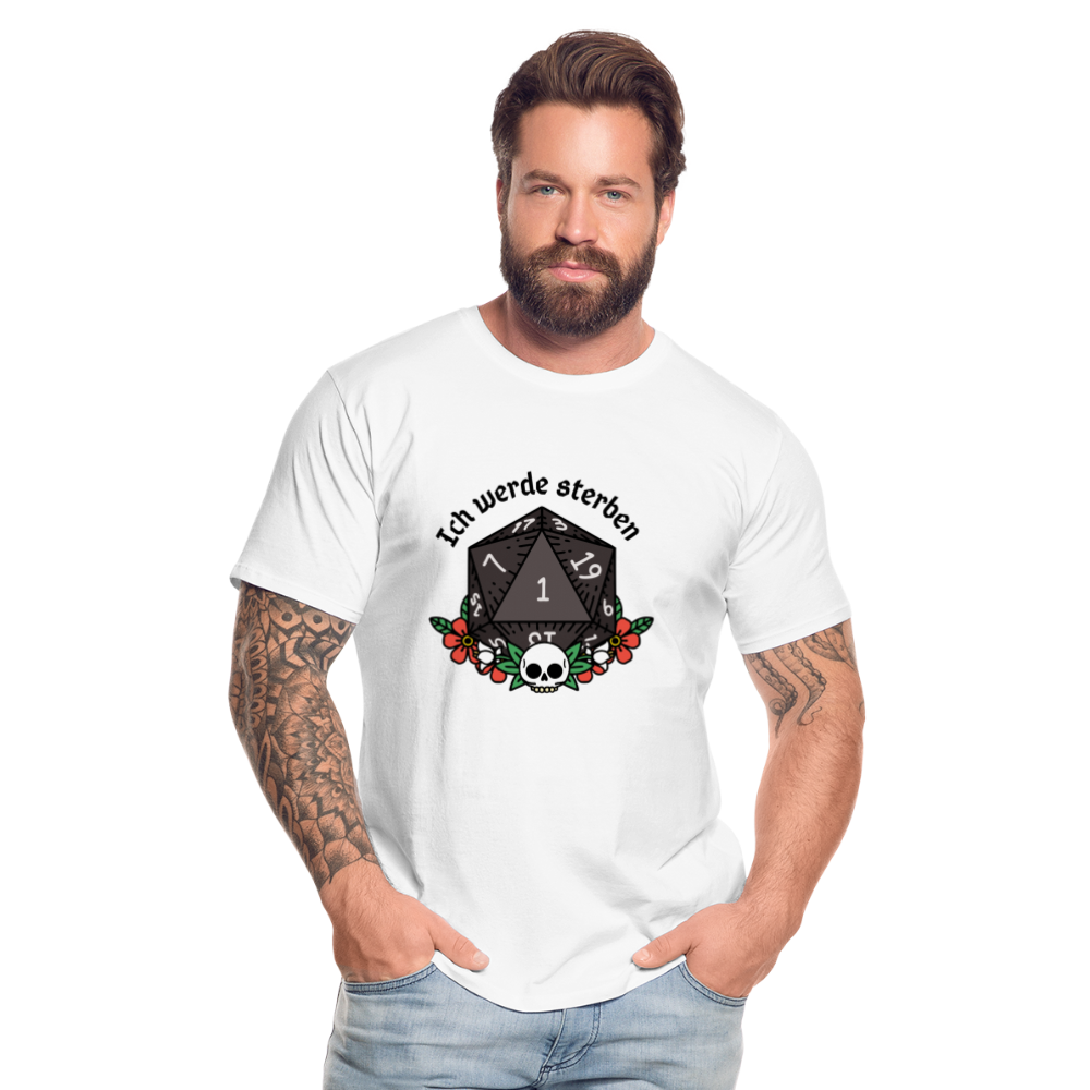 Männer Premium Bio T-Shirt "Ich werde sterben1" - weiß