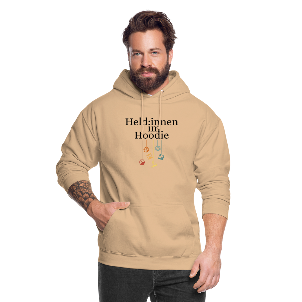 Unisex Hoodie Held:innen im Hoodie Würfel - Beige