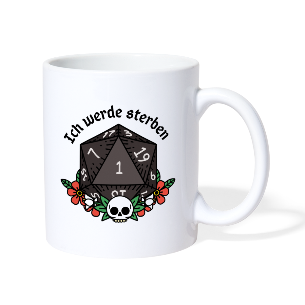 Tasse einfarbig Beide Seiten UNTERSCHIEDLICH! - weiß