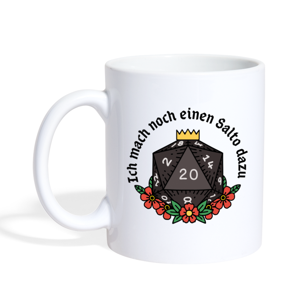 Tasse einfarbig Beide Seiten UNTERSCHIEDLICH! - weiß