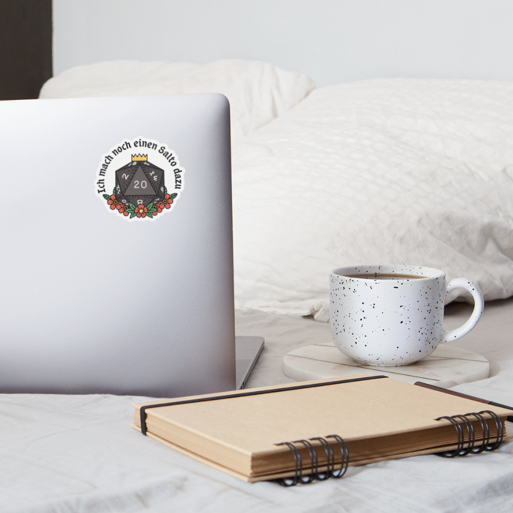 Sticker "Ich mach einen Salto dazu 20" - Mattweiß