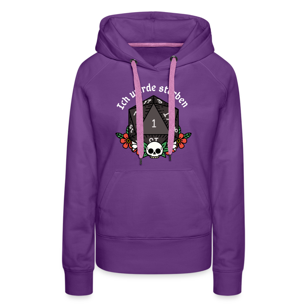 Frauen Premium Hoodie "Ich werde sterben 1" - Purple