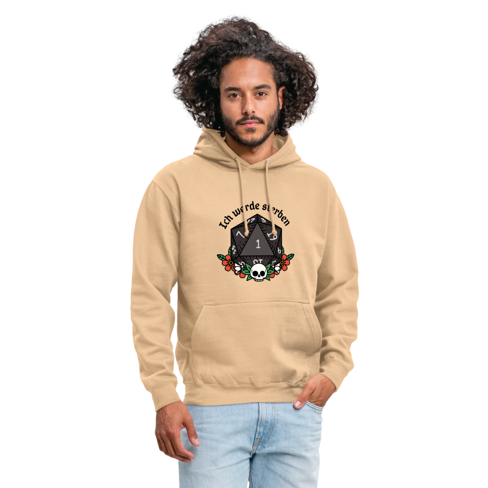 Unisex Hoodie "Ich werde sterben 1" - Beige
