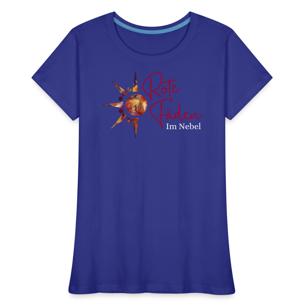 Frauen Premium Bio T-Shirt Rote Fäden - Königsblau