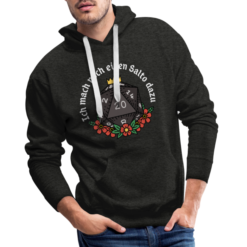 Männer Premium Hoodie "Ich mach noch einen Salto dazu 20" - Anthrazit