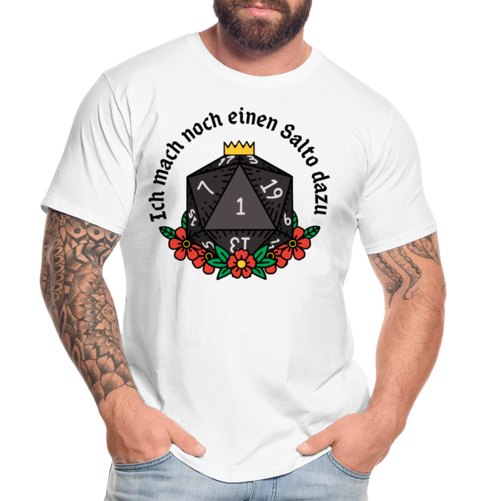 Männer Premium Bio T-Shirt " Ich mach noch einen Salto dazu 1" - weiß