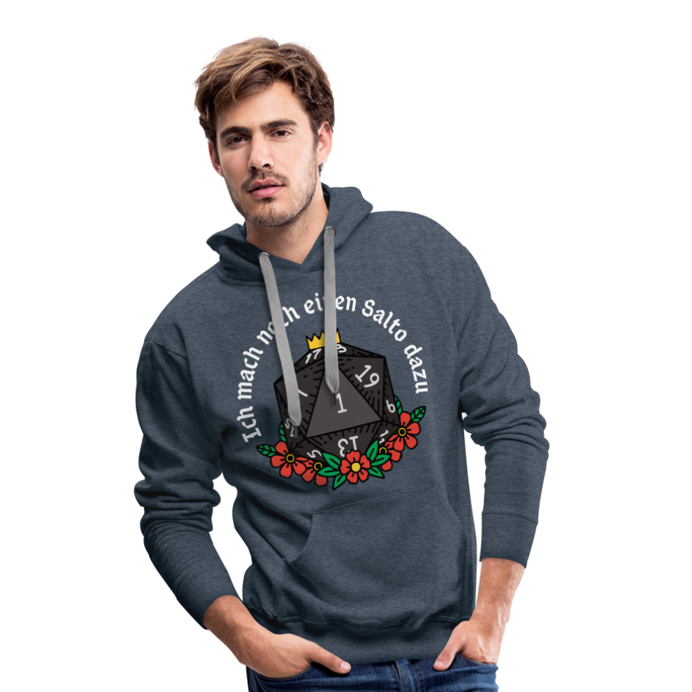 Men’s Premium Hoodie "Ich mach noch einen Salto dazu 1" - Jeansblau