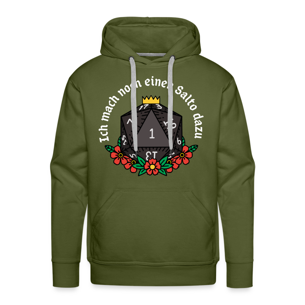 Men’s Premium Hoodie "Ich mach noch einen Salto dazu 1" - Olivgrün