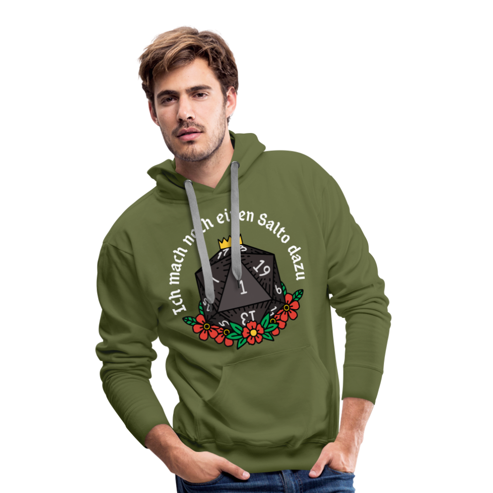 Men’s Premium Hoodie "Ich mach noch einen Salto dazu 1" - Olivgrün