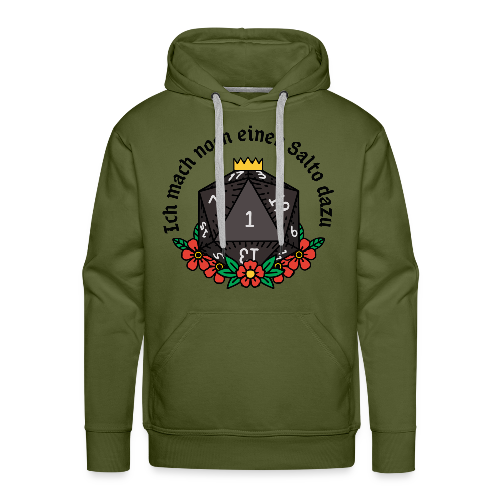 Men’s Premium Hoodie "Ich mach noch einen Salto dazu 1" - Olivgrün