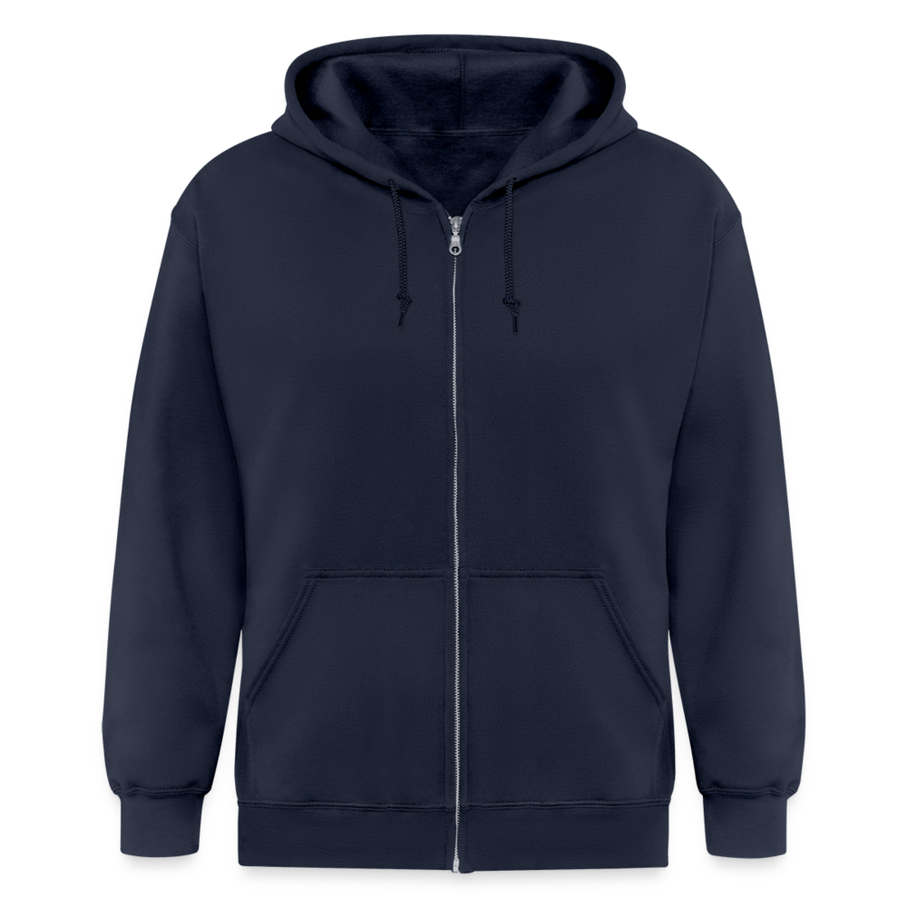 Männer Heavyweight Kapuzenjacke Rote Fäden weiß - Navy