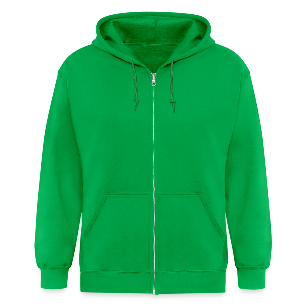 Männer Heavyweight Kapuzenjacke Rote Fäden weiß - Kelly Green