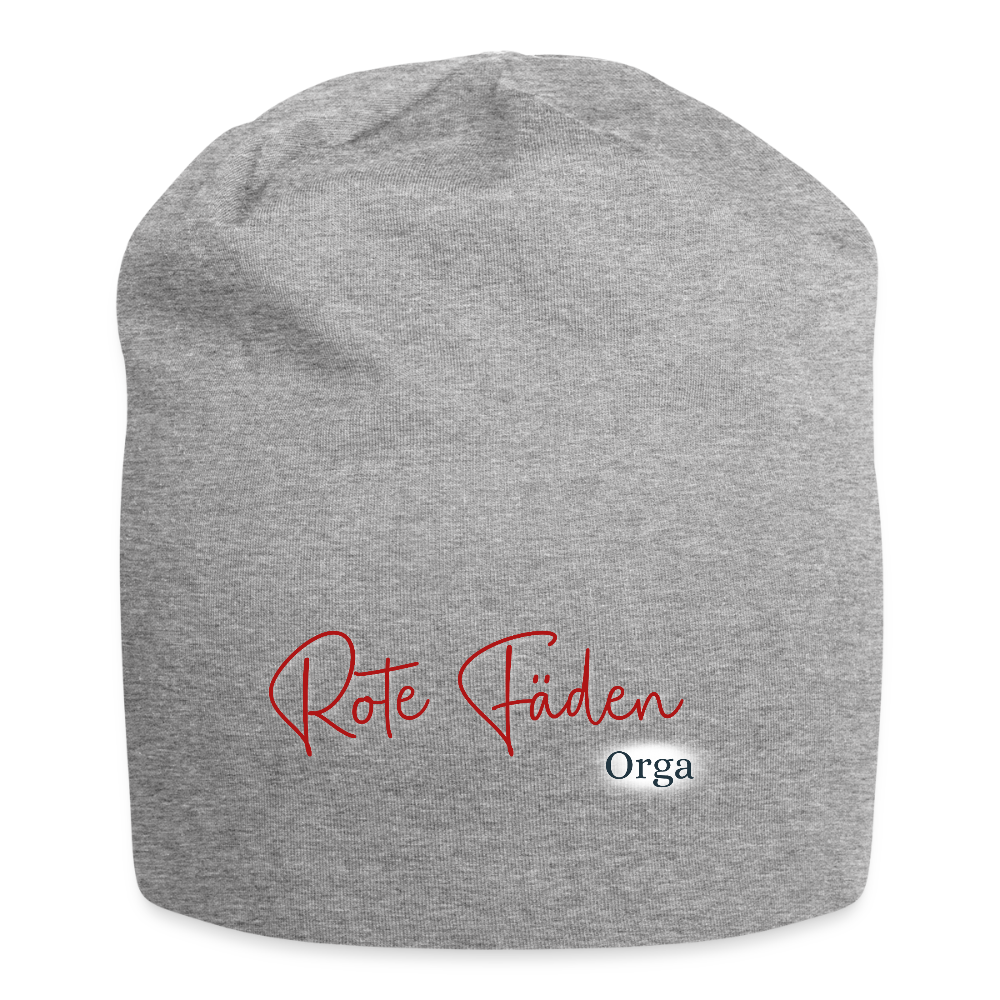 Jersey-Beanie - Grau meliert