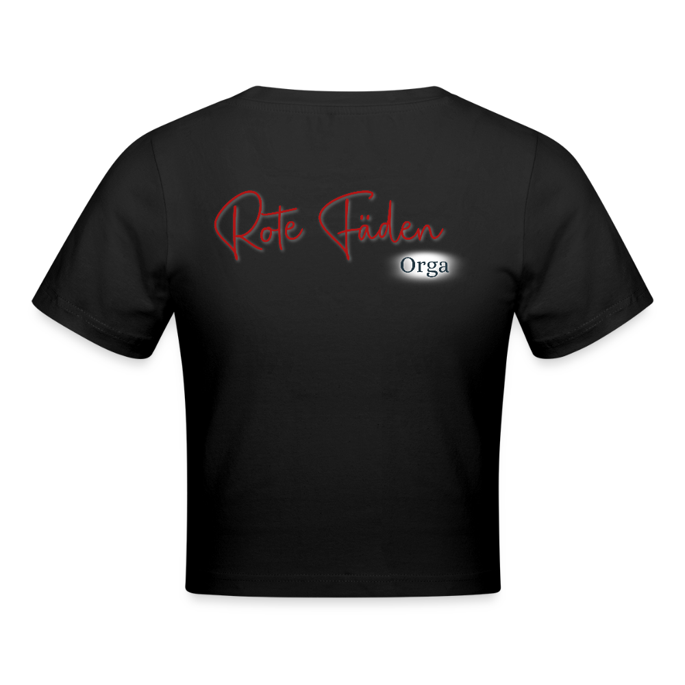 Cropped T-Shirt - Schwarz