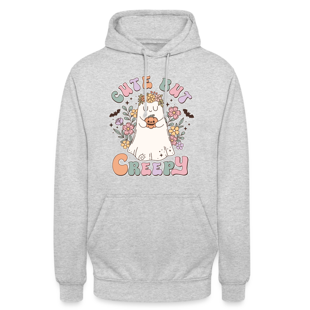 Unisex Hoodie cute nur creepy - Hellgrau meliert