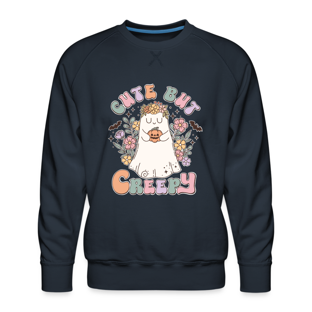 Männer Premium Pullover cute nur creepy - Navy