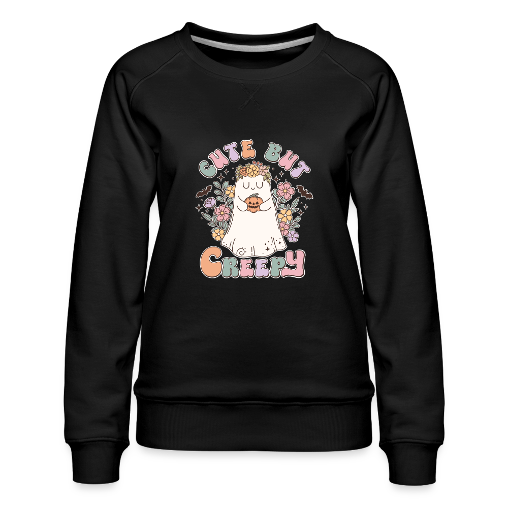 Frauen Premium Pullover cute But creepy - Schwarz