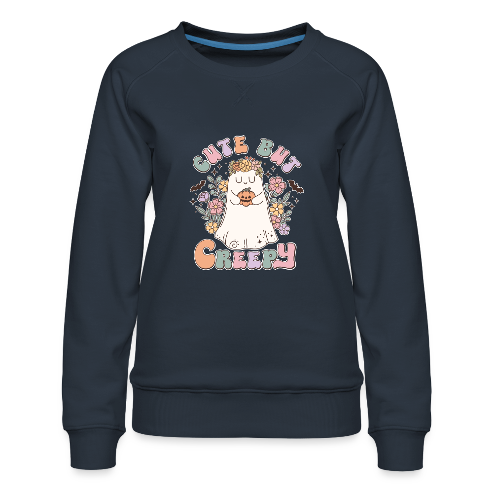 Frauen Premium Pullover cute But creepy - Navy