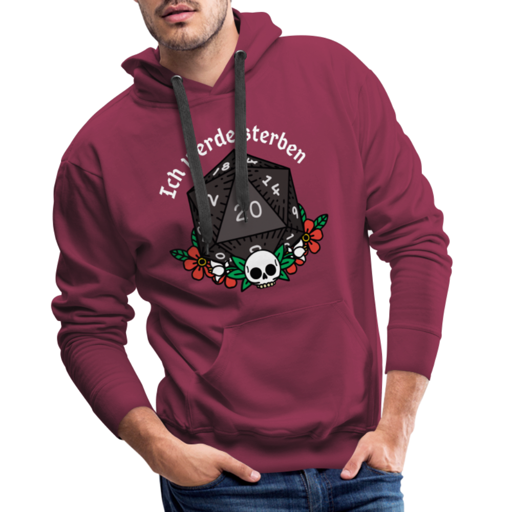 Men’s Premium Hoodie Ich werde sterben - Bordeaux