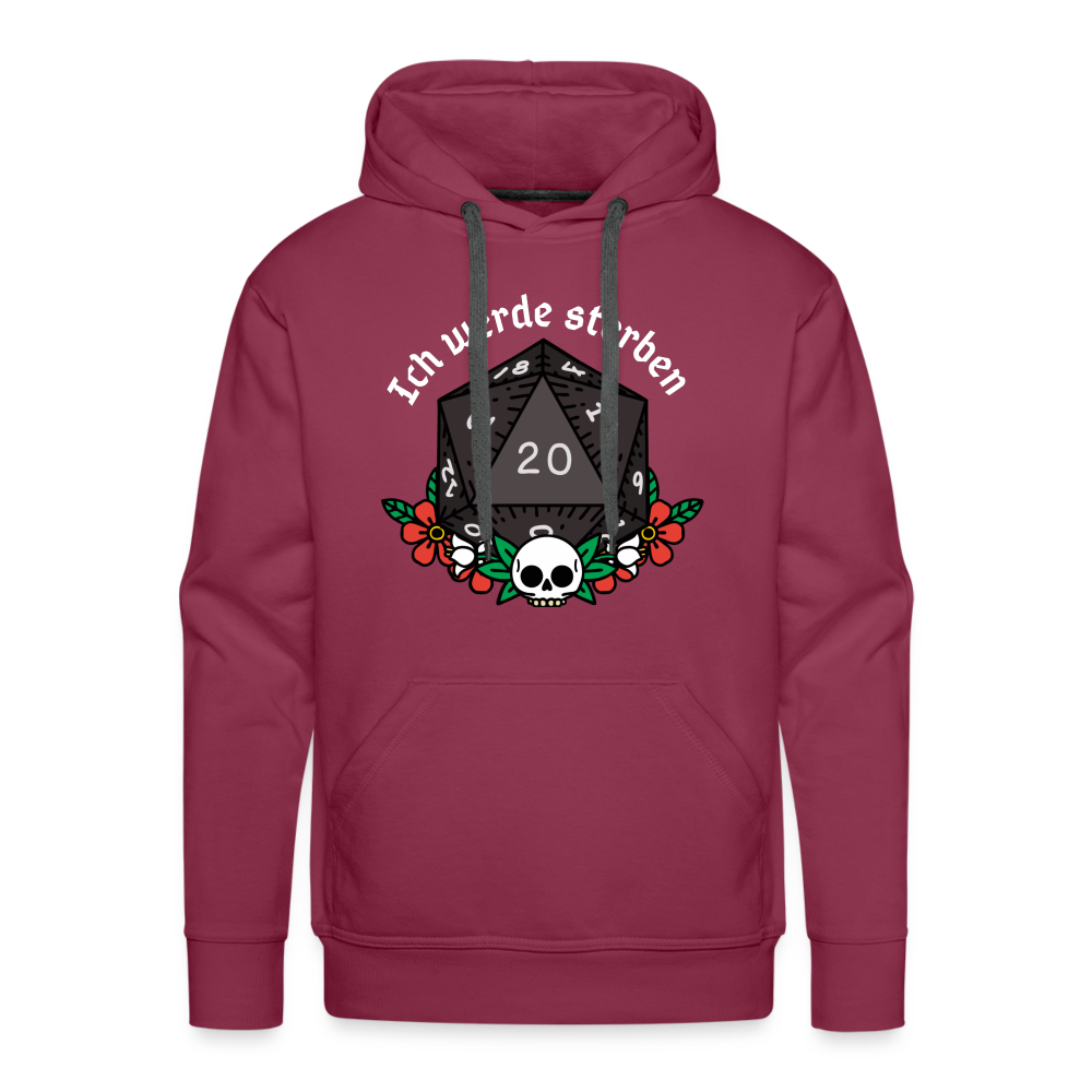 Men’s Premium Hoodie Ich werde sterben - Bordeaux