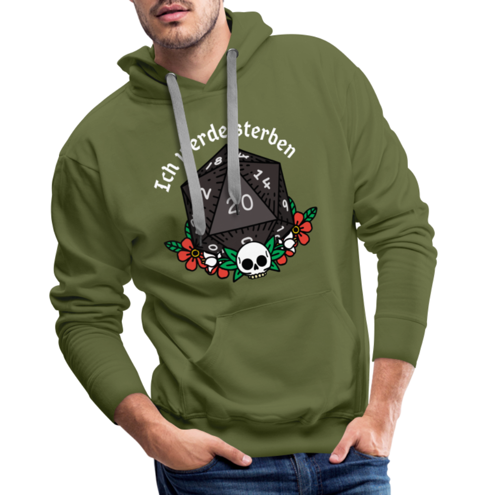 Men’s Premium Hoodie Ich werde sterben - Olivgrün