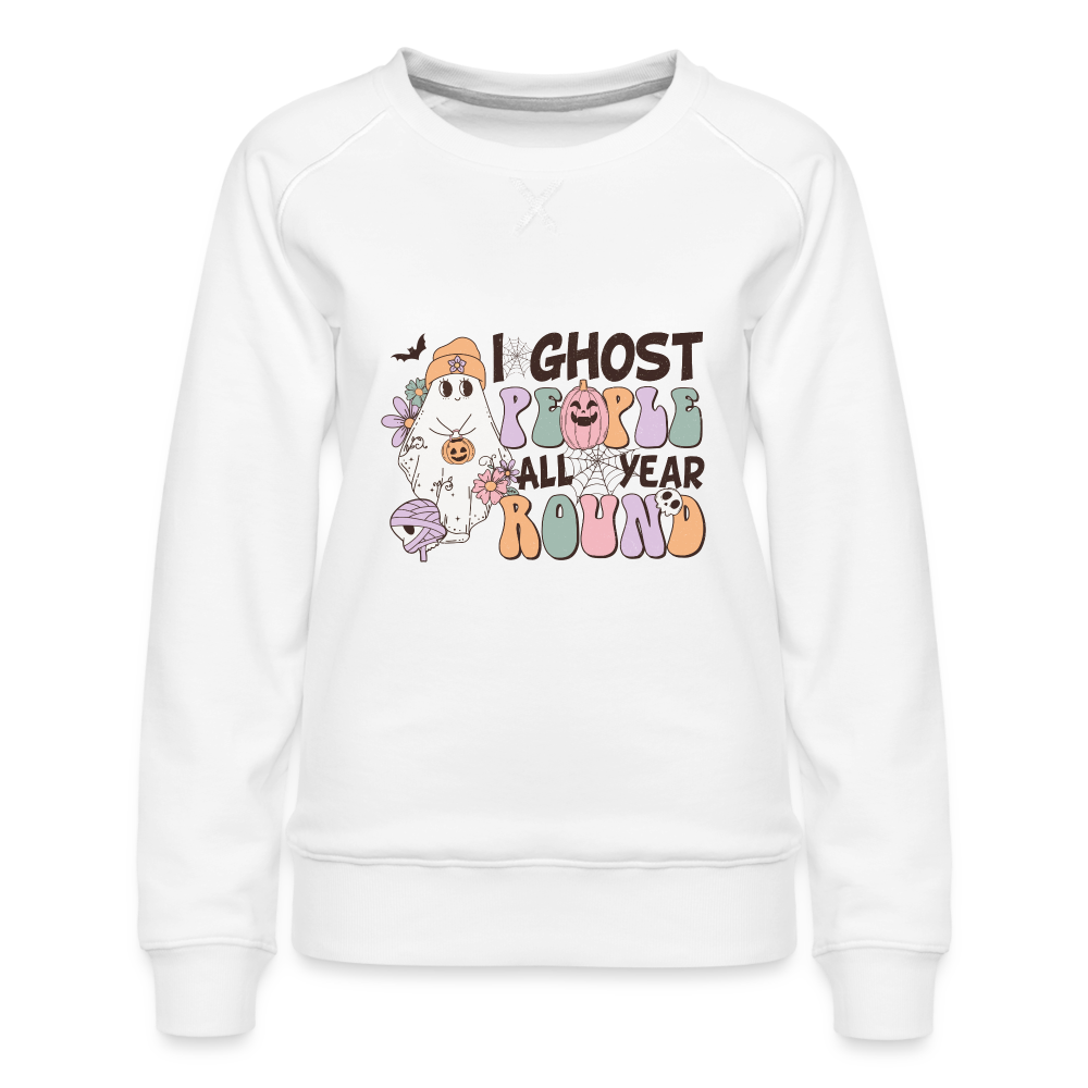 Frauen Premium Pullover i ghost People all year round - weiß